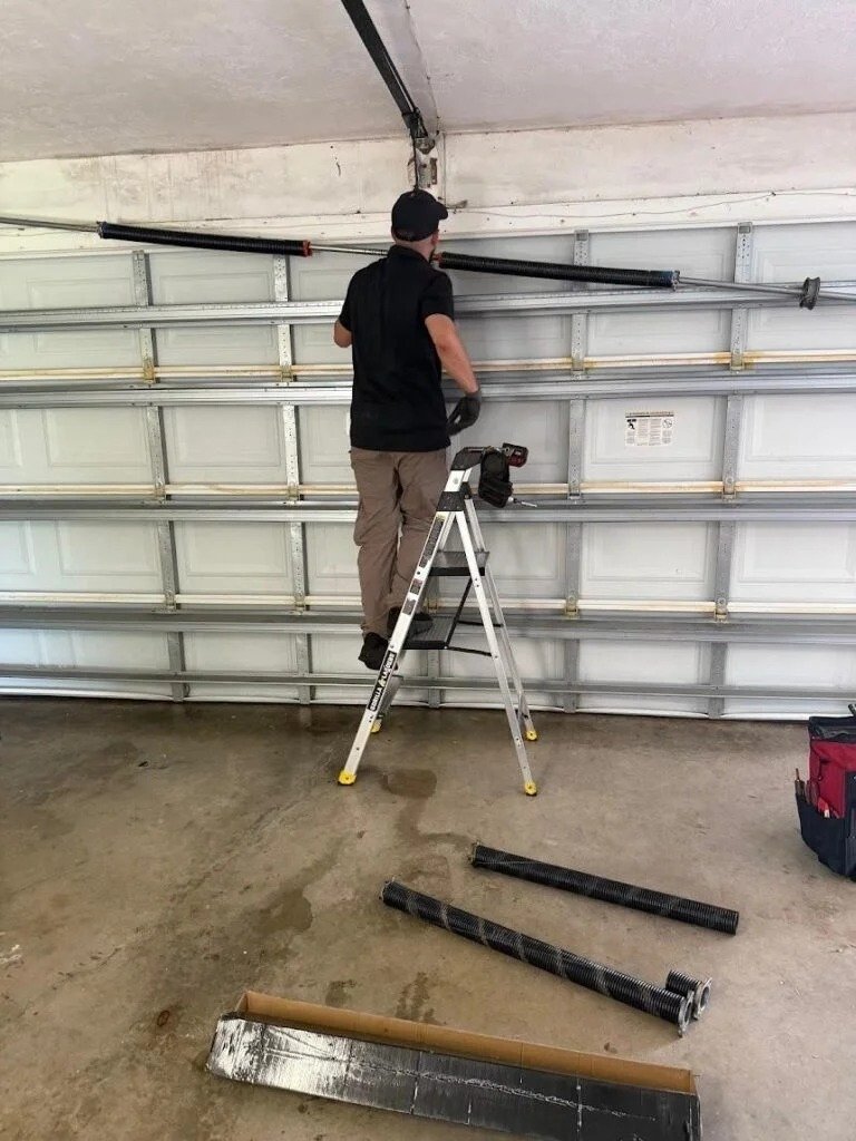 Garage door repair work